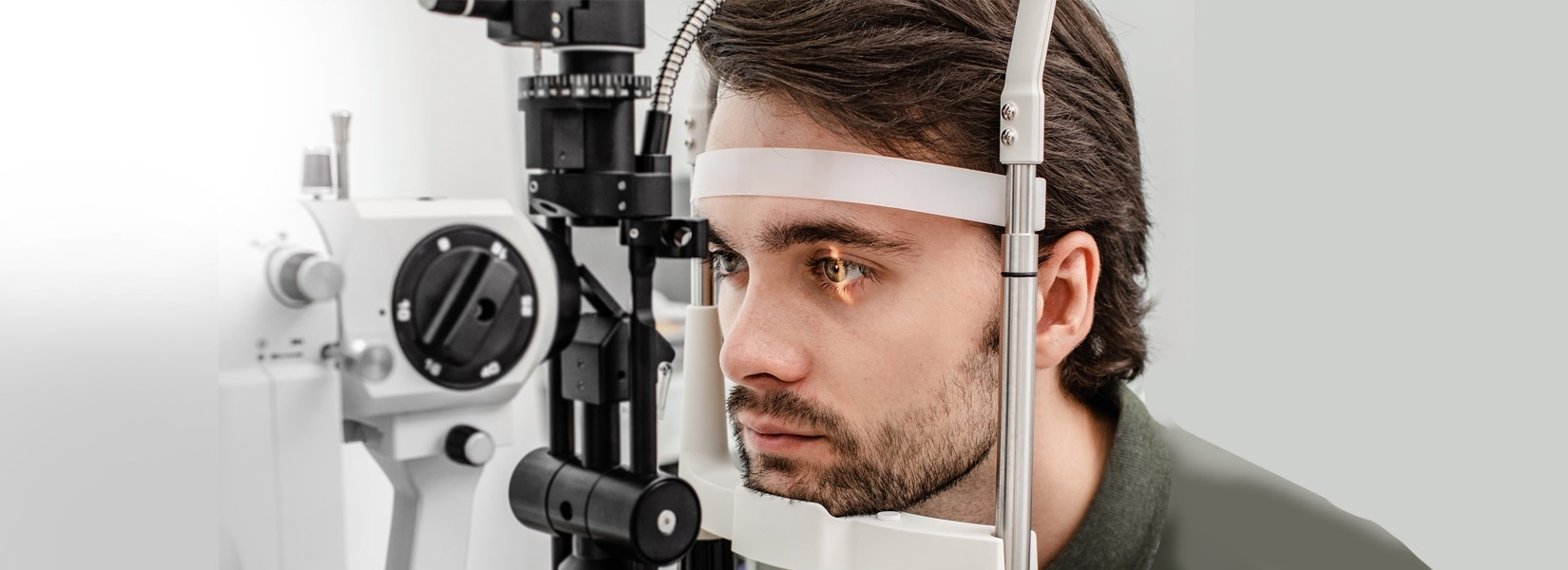 young man during eye exam in O'Fallon